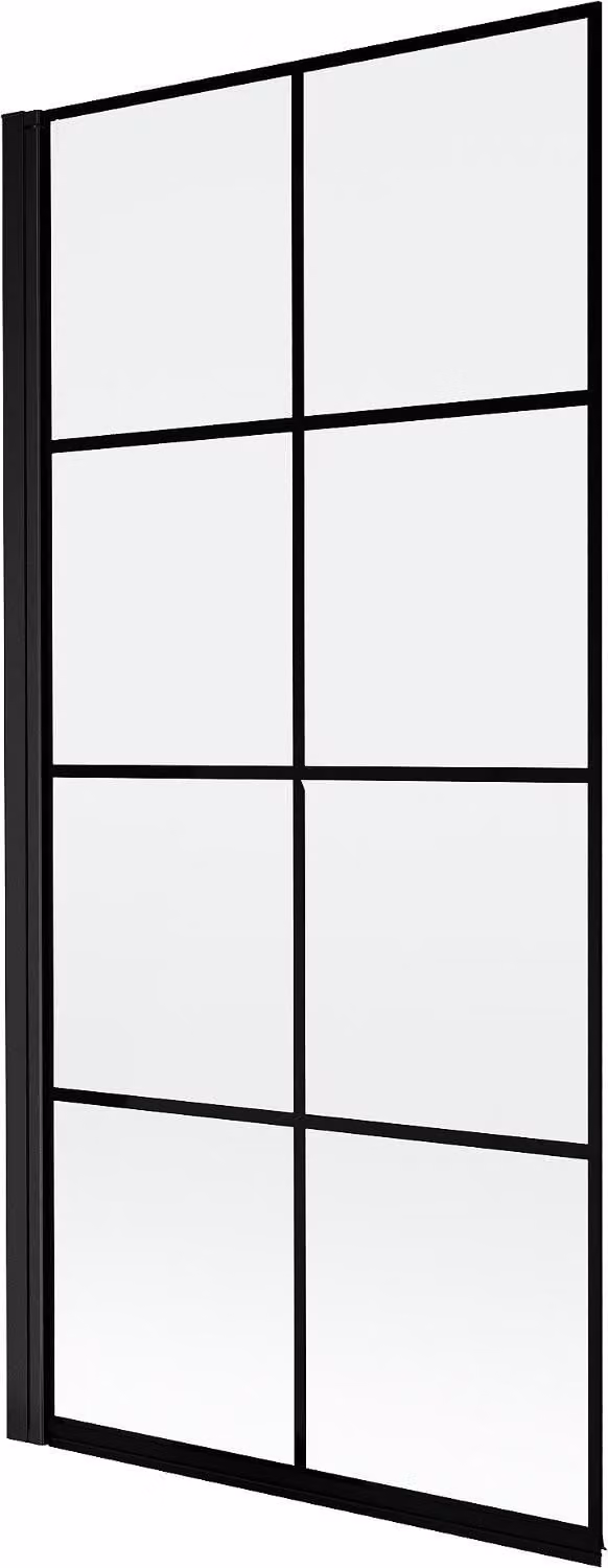 Mexen Mist paratia per doccia 1 anta sinistra 90 x 150 cm, griglia nera, nero - 8A9-090-001-70-77-L
