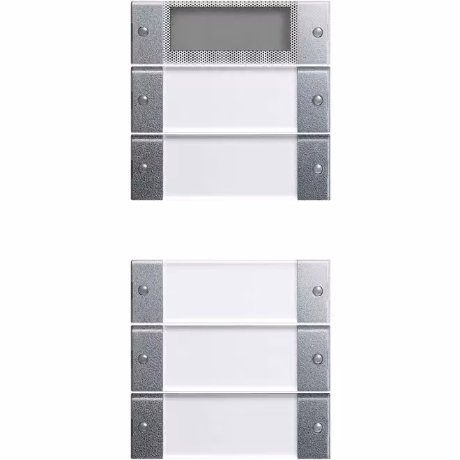 Gira 214526 Set di interruttori a bilanciere a 5 vie Plus BSF Sistema 55 Trasparente/Colore alluminio