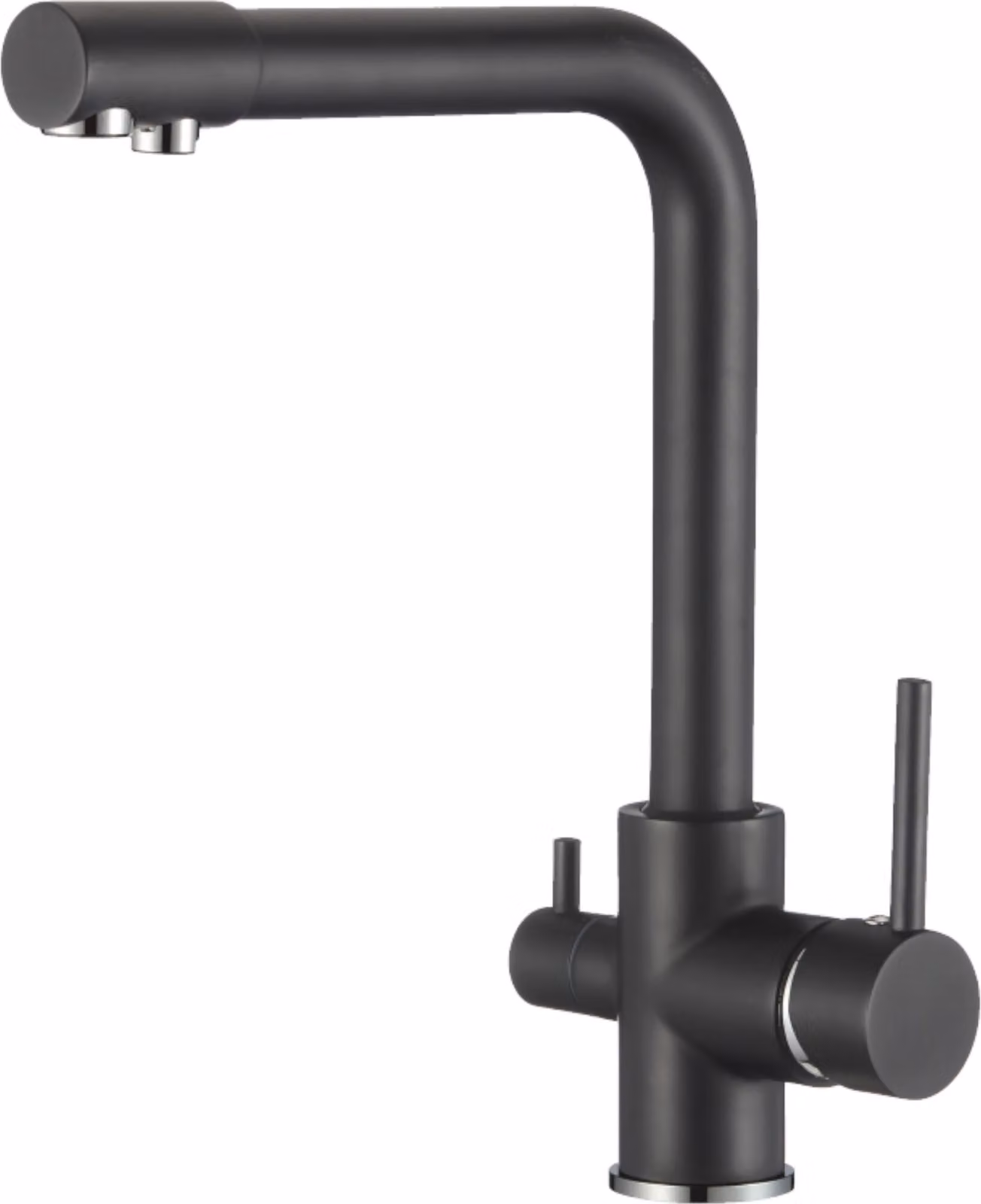 Rubinetto da cucina BieTal® BT-301 bocca a L a 3 vie Miscelatore da cucina Nero