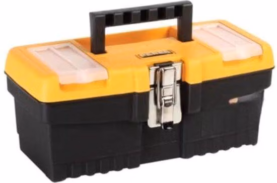 Scatola degli attrezzi Famanu, vuota - 32x13,9x15,5 cm - Giallo|Nero