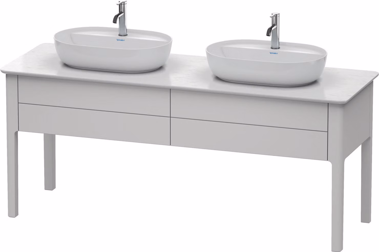 Duravit Luv bâti-support pour lavabo à poser, 1733 x 570 mm, 2 tiroirs, LU9562B3939, LU9562B3939