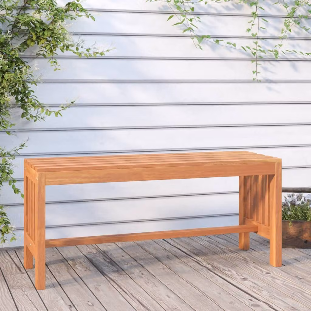 vidaXL Panca da Giardino in Legno di Eucalipto Trattato, Colore Marrone, Larghezza: 110 cm