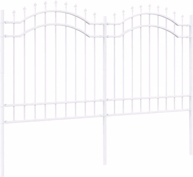 Recinzione per giardino in acciaio DESIGN IN Woerden, colore bianco, L: 240 cm, H: 165 cm