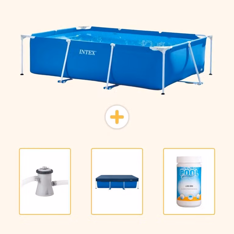 Piscina fuori terra rettangolare - 260x160x65 cm - 4 pezzi - Modello SCB75
