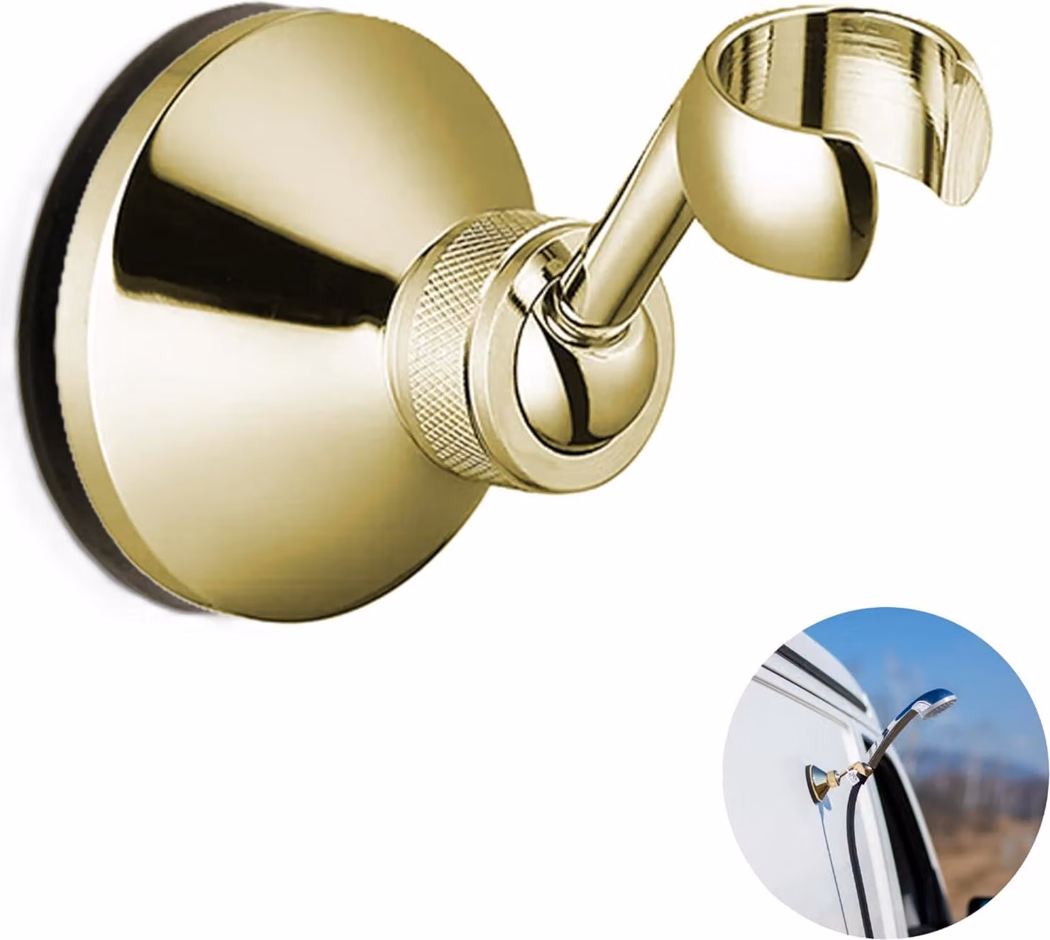 Supporto magnetico per soffione doccia - orientabile a 360 gradi - oro - resistente