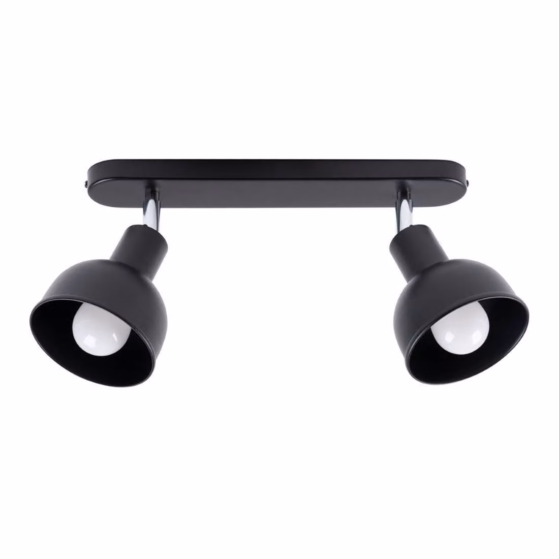 Lampada a soffitto ELBA 2 nero 2xE27 15W acciaio 18.5x24x47cm Sollux Lighting