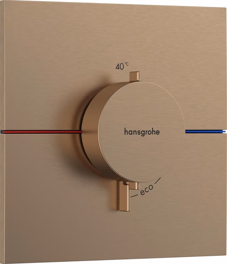 hansgrohe ShowerSelect Comfort E thermostat, encastré, 1 consommateur, rosace carrée, 15574140, 15574140