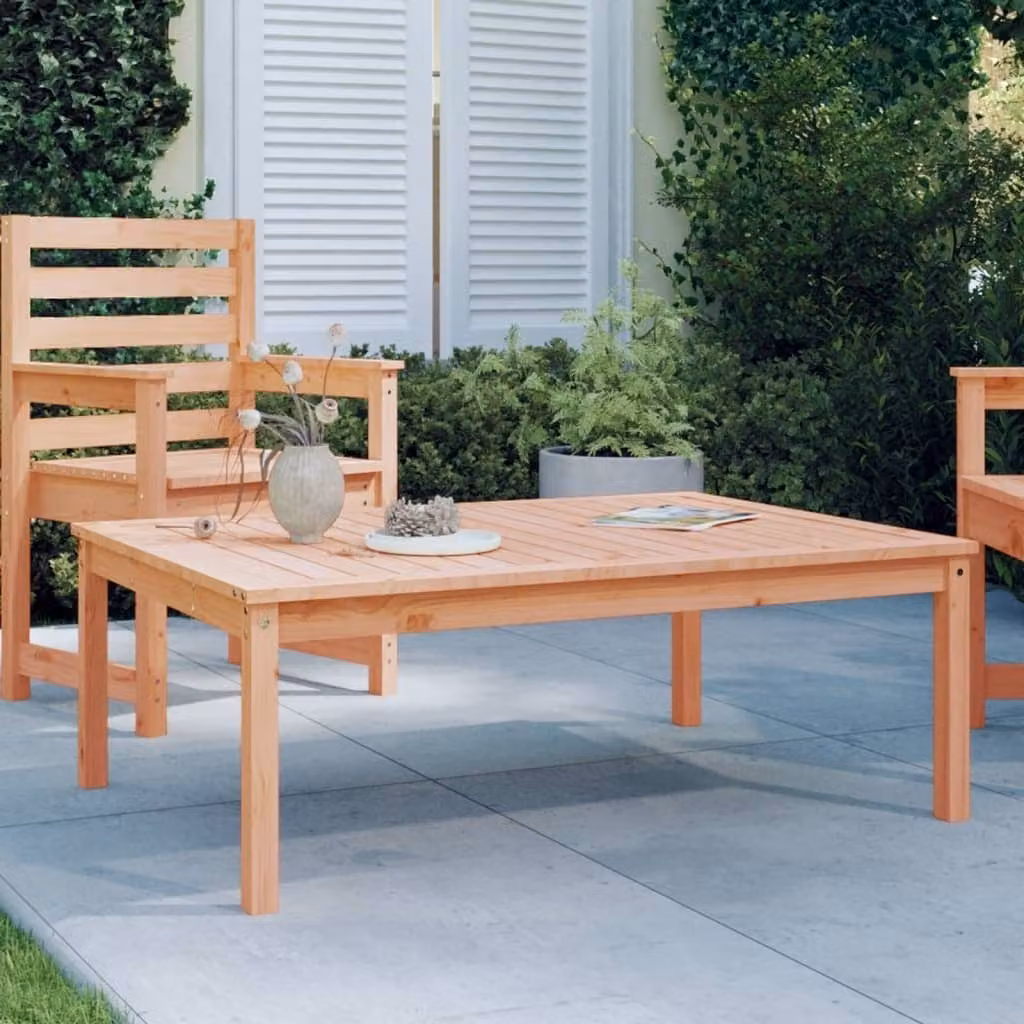 Tavolo da giardino The Living Store 121x82,5x45 cm in legno massiccio di abete Douglas