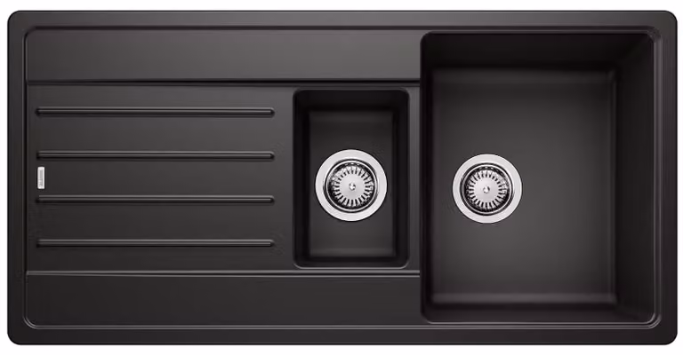 Lavello in granito Blanco LEGRA 6 500 x 1000 mm nero 526086