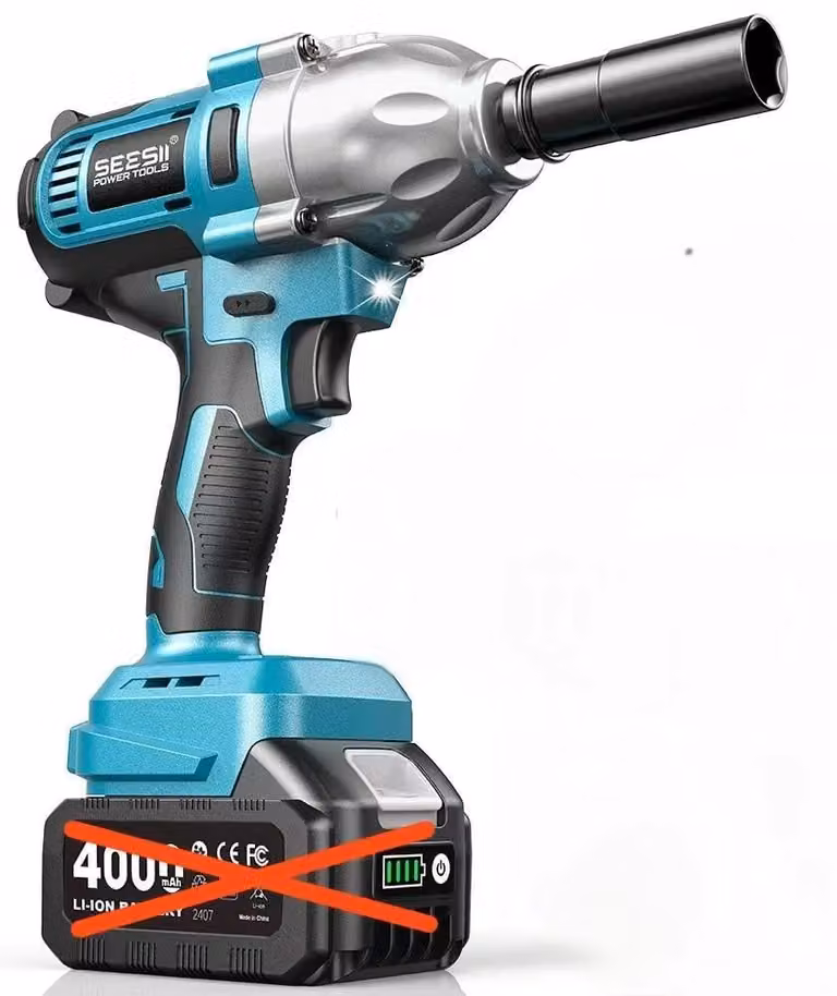 Avvitatore a impulsi a batteria da 900 Nm - Attrezzo avvitatore a impulsi - Attacco quadrato da 1,27 cm - Motore brushless - 3 velocità - Luce LED - Solo corpo macchina, senza batteria