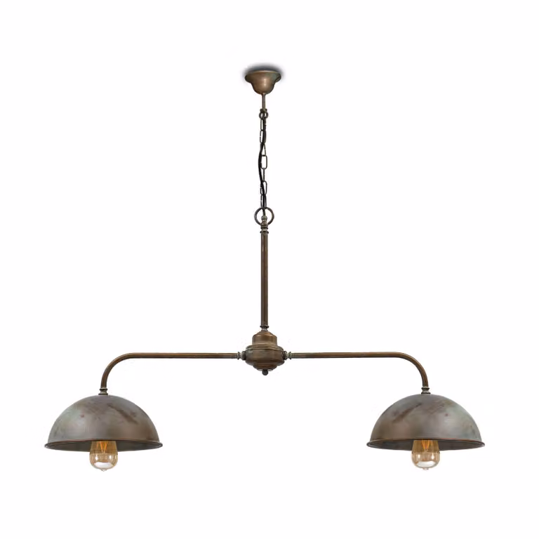 Moretti Luce Lampada a sospensione Circle, dimmerabile, Bronzo / Ottone antico, Soggiorno / Sala da pranzo, Ottone, Antico, Lampada a sospensione