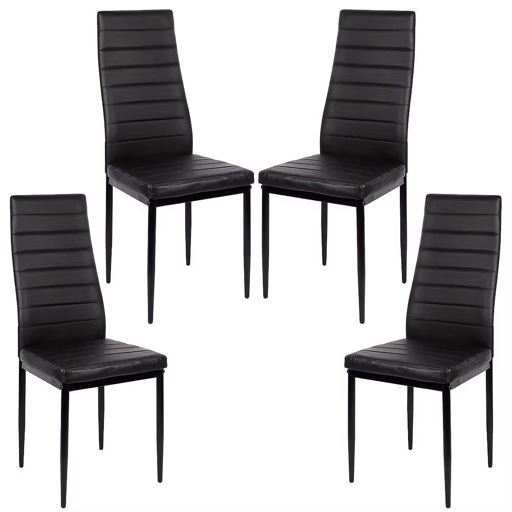 Sedia da pranzo - Sedia per la sala da pranzo - Sedia da cucina - Sedia - Sedia a forma di conca - Rivestita in ecopelle - Struttura in metallo robusta
