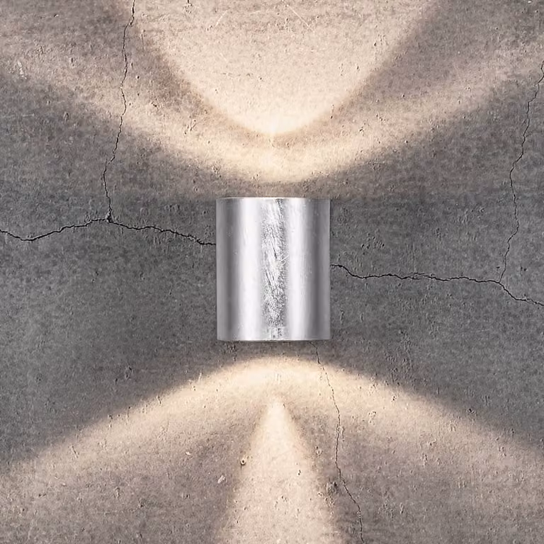 Nordlux Applique da esterni a LED Canto 2, Alluminio / Grigio / Zincato, Alluminio, Moderno, Applique LED da esterni