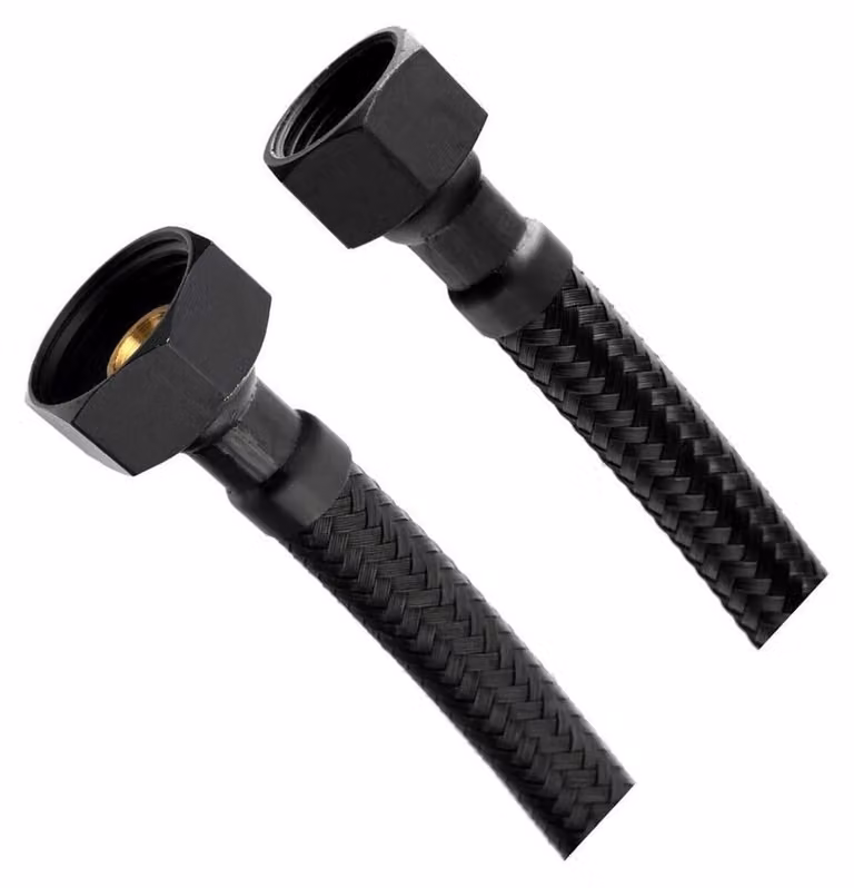 Tubo flessibile, acciaio inox FxF 3/8 "x1/2", 60 cm, nero opaco