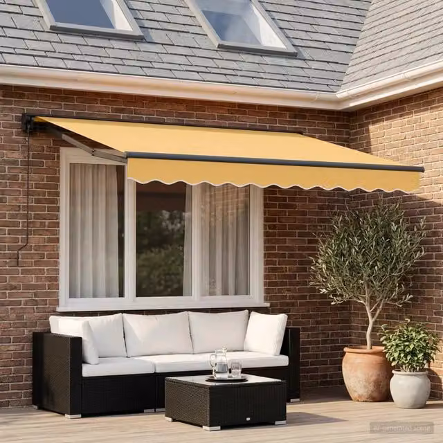 Tenda retrattile Sabbia 3 x 2,5 m Poliestere e Alluminio 3425902
