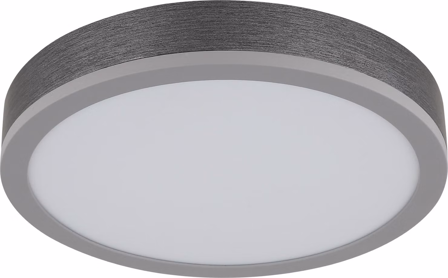 Plafoniera LED, grigia, rotonda, bianco caldo, D 30 cm