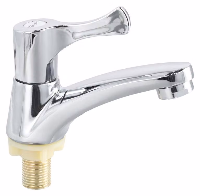 Rubinetto monocomando per acqua fredda, per cucina o bagno, attacco G1/2, colore argento, dimensioni 12x11,2x4 cm