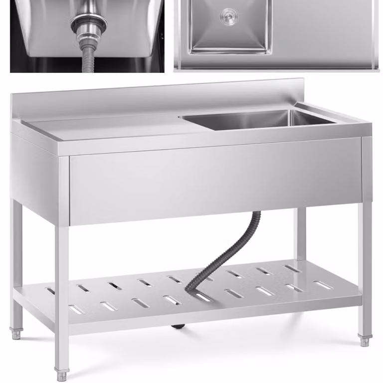 Expondo Royal Catering Lavello - 1 vasca - Acciaio inossidabile - 120 x 60 cm