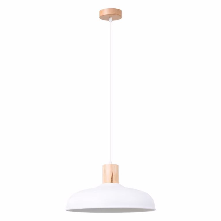 Lampada a sospensione INDY bianco 1xE27 15W acciaio 120x38x38cm Sollux Lighting