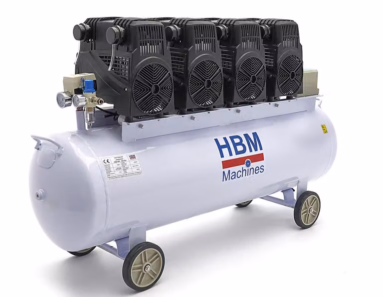 Compressore silenzioso a basso rumore senza olio 200l 8hp HBM Machines Netherlands