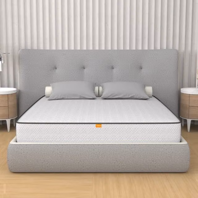 Materasso Singolo Hybrid Allegro in Memory Foam e Waterfoam, Bianco, L 80 cm x P 190 cm x H 25 cm