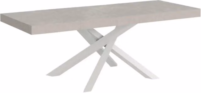 Tavolo allungabile Itamoby Volantis Premium cashmere con gambe bianche L: 180-440 cm, P: 90 cm – 1