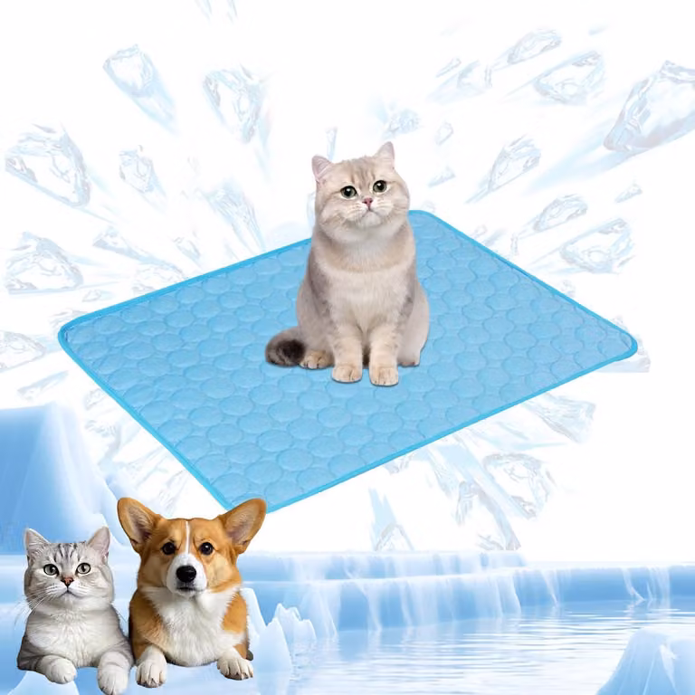 Tappetino refrigerante per animali domestici, ideale per l'estate, cuscino refrigerante blu, taglia M