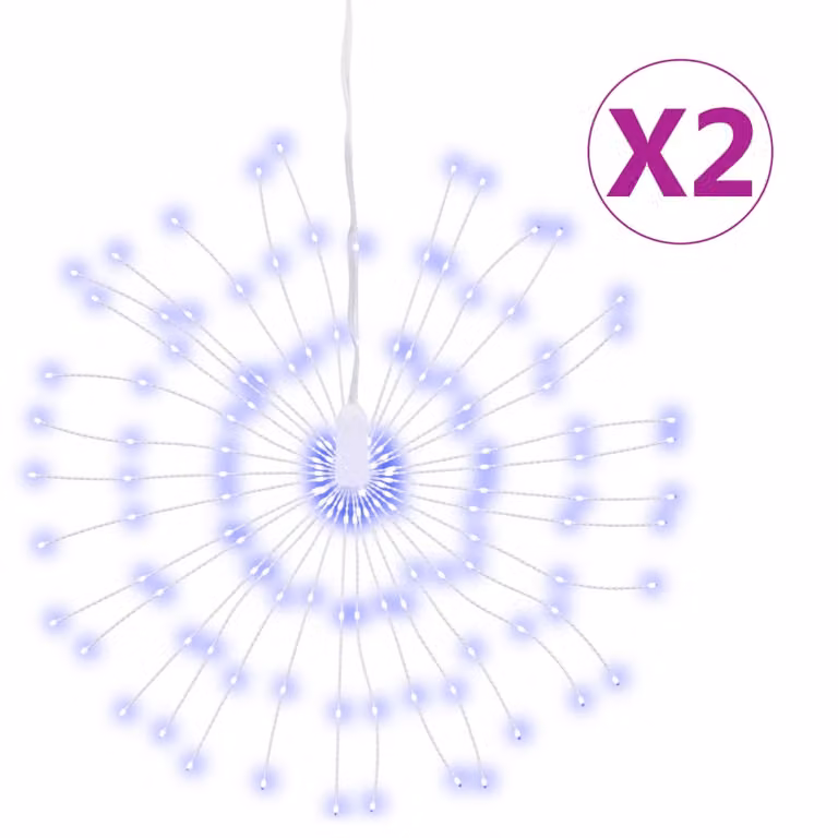 Illuminazioni di Natale Galassia 140 LED 2pz Blu 17 cm
