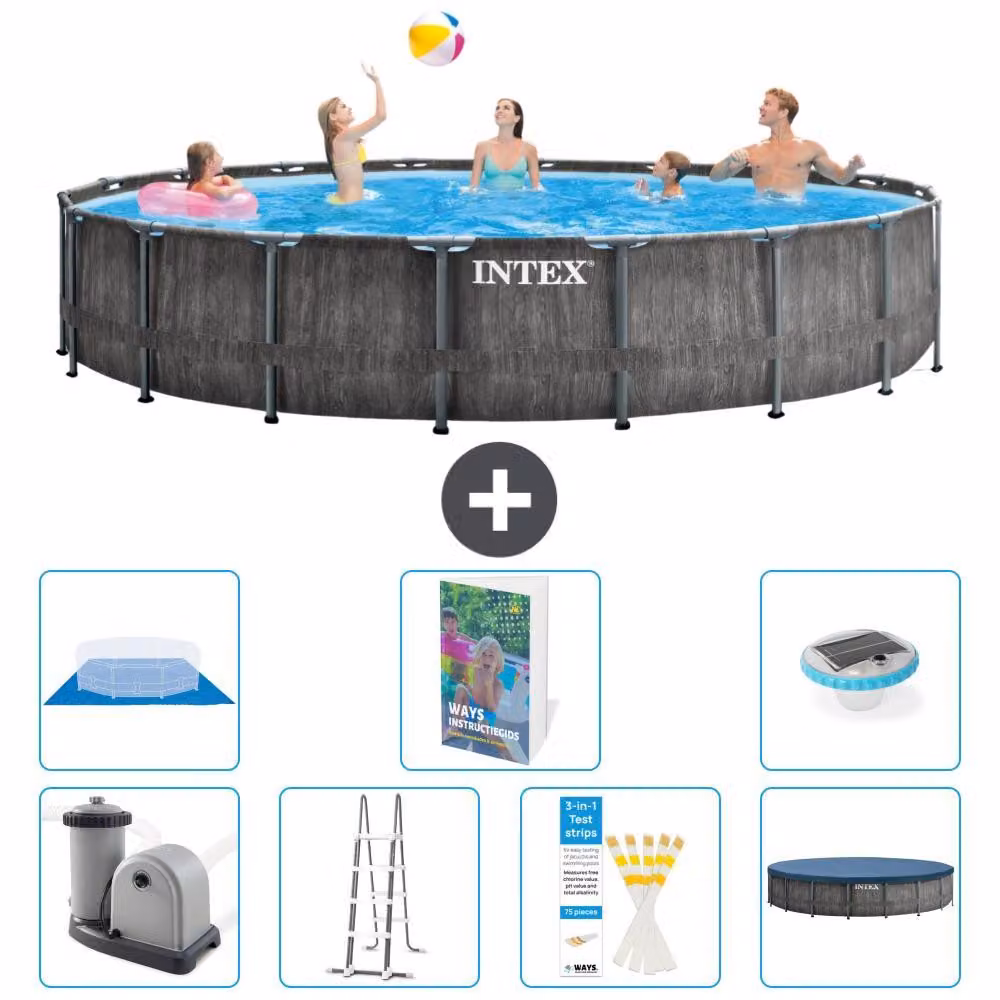 Struttura per piscina a forma di prisma - 549x122 cm - composta da 6 elementi - modello S596