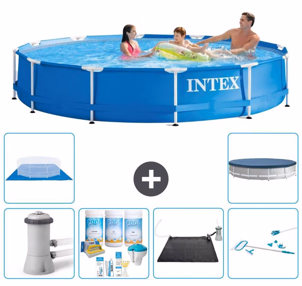 Piscina autoportante rettangolare - 366x76 cm - 7 pezzi - Modello S20468