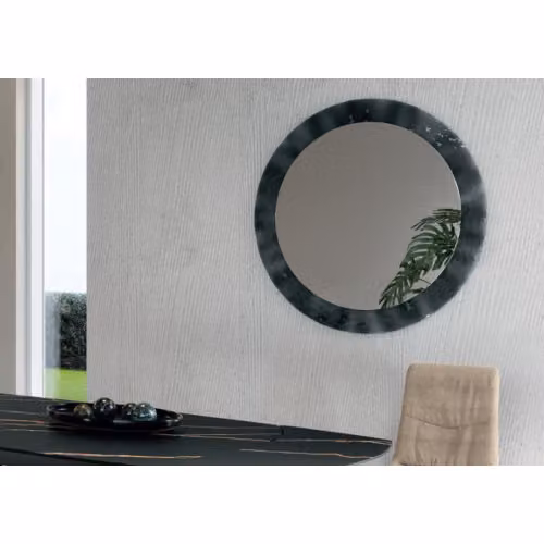Specchio Iride con cornice in vetro cotto Stones