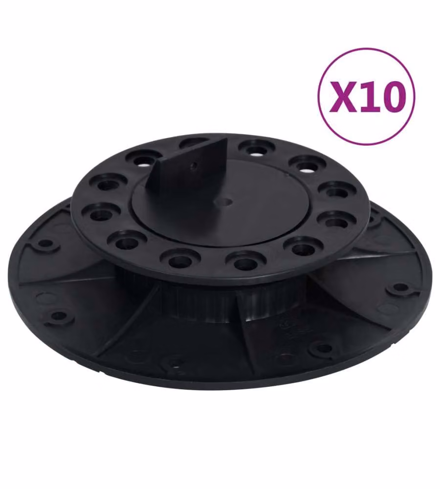 Piedini Regolabili per Decking 10 pz 25-40 mm