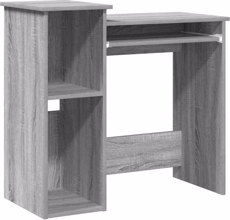 Scrivania Mensole Grigio Sonoma 84x40x78 cm Legno Multistrato