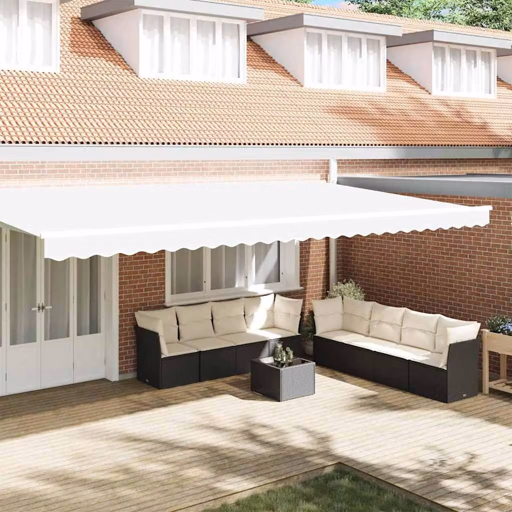 Volante di ricambio per tenda da sole, lunghezza 6 metri, colore bianco, materiale: poliestere
