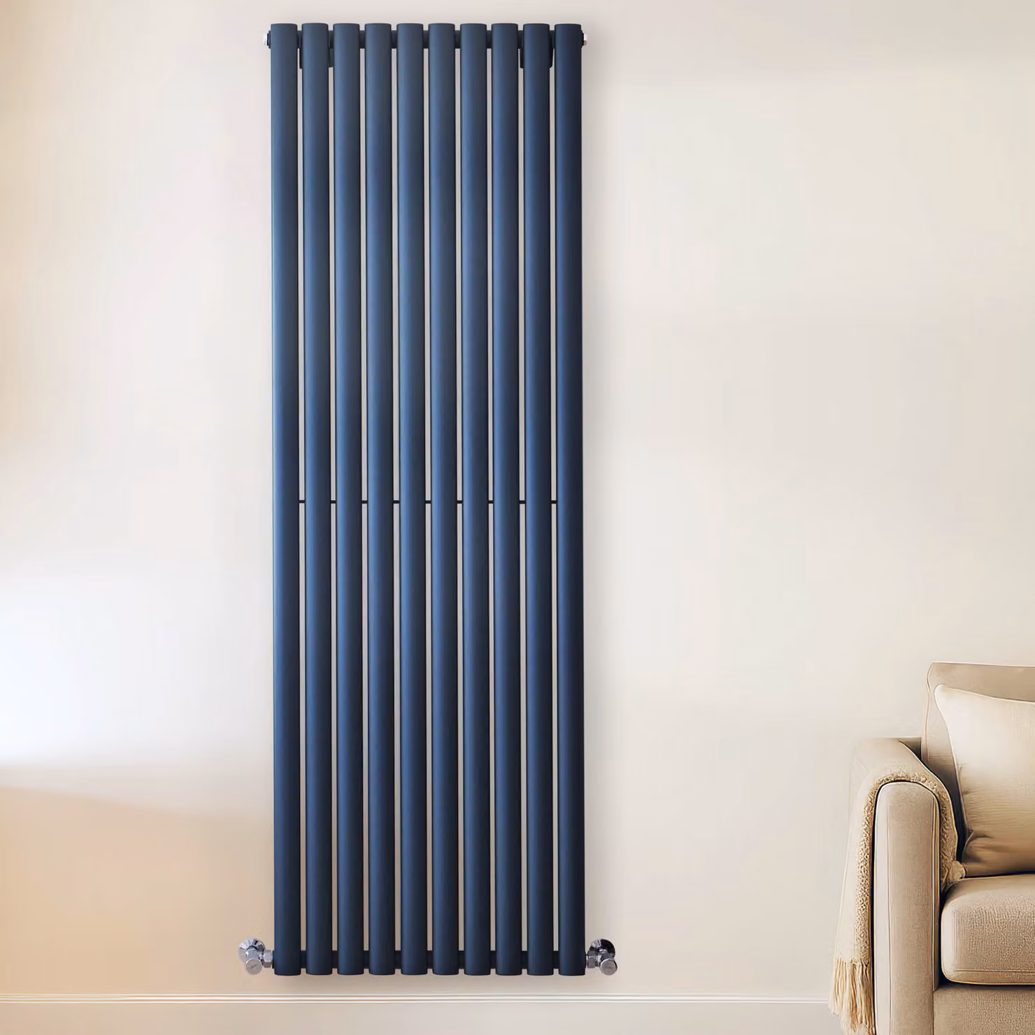 Radiatore di Design Verticale Blu (Deep Sea Blue) - 1780mm x 590mm - Pannello Doppio - Revive