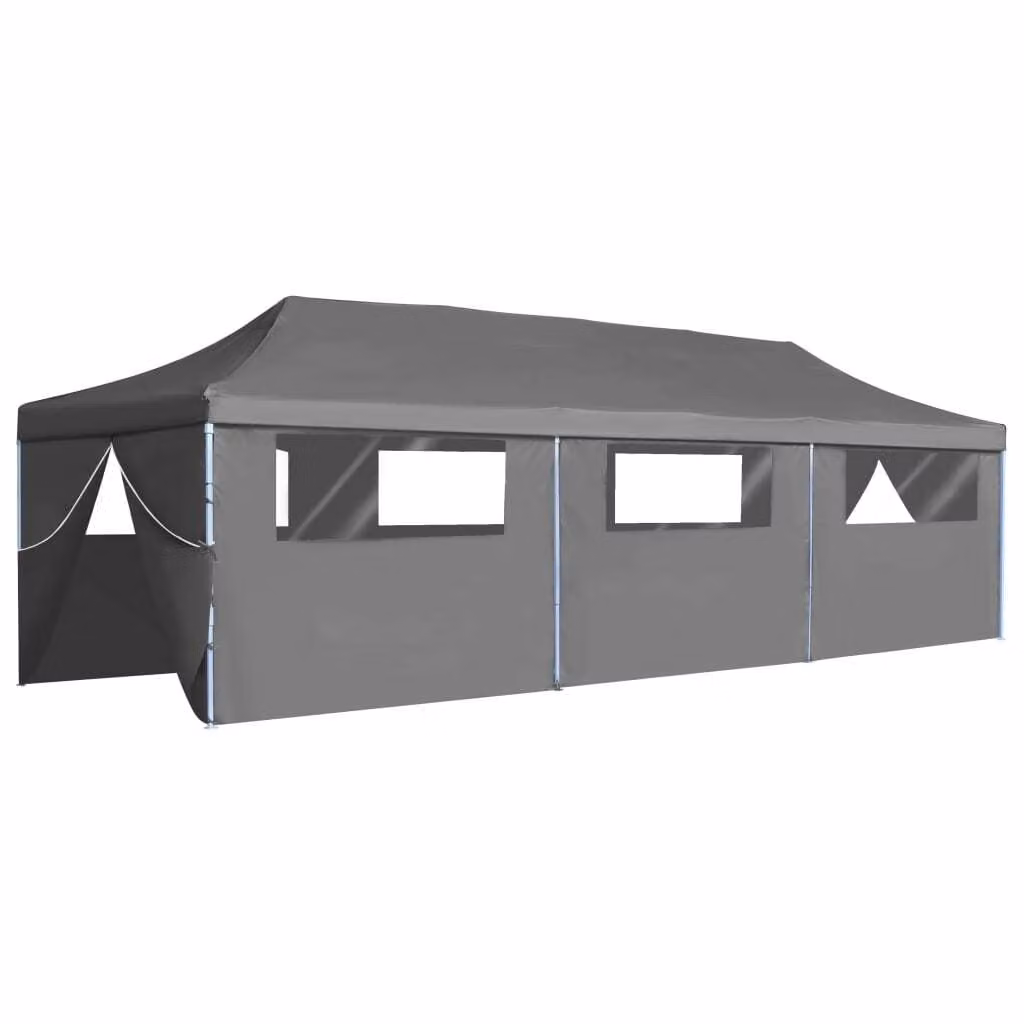 Tenda Pieghevole Pop-Up con 8 Pareti Laterali 870x291x315 cm Antracite