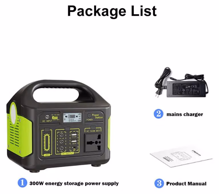 Centralina portatile a energia solare - 300W - Batteria LiFePO4 da 256Wh - Alimentazione di emergenza per campeggio, casa e camper - Presa universale da 220V AC - Luce a LED