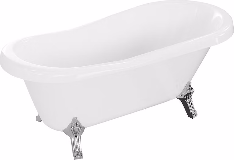 Vasca da bagno autoportante RETRO 150x73 cm BIANCO CROMO
