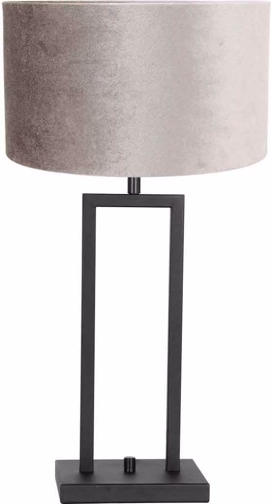 Lampada da tavolo - nero - Stang - metallo tessile - Ø 30cm - E27 - 8213ZW - Steinhauer