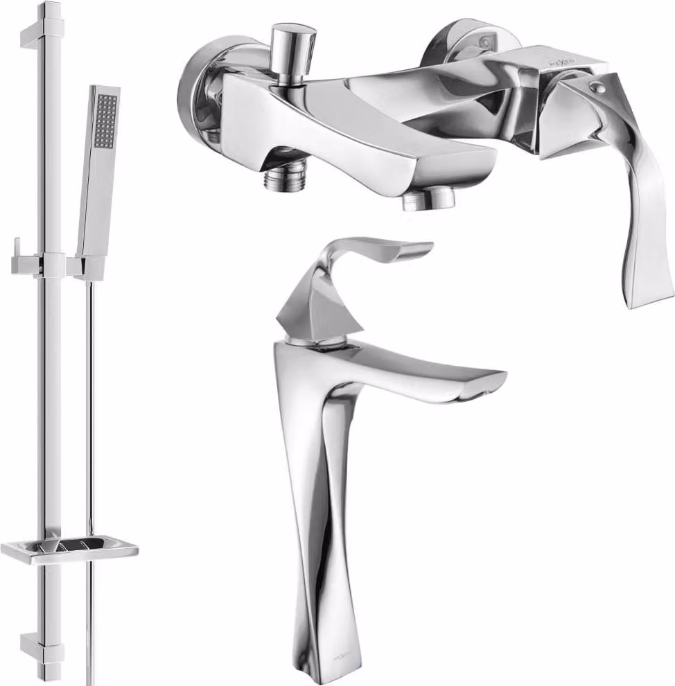 Mexen Estrella DQ02 set da bagno, cromato - 72313DQ02-00