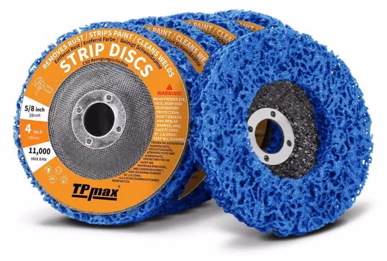 Dischi abrasivi da 10,2 cm, serie Poly-Schleif, 5 pezzi, colore blu, per smerigliatrici angolari