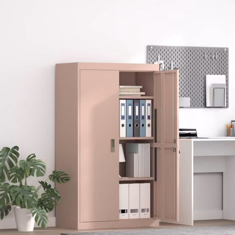 vidaXL Armadio Rosa 80 x 40 x 140 cm Acciaio