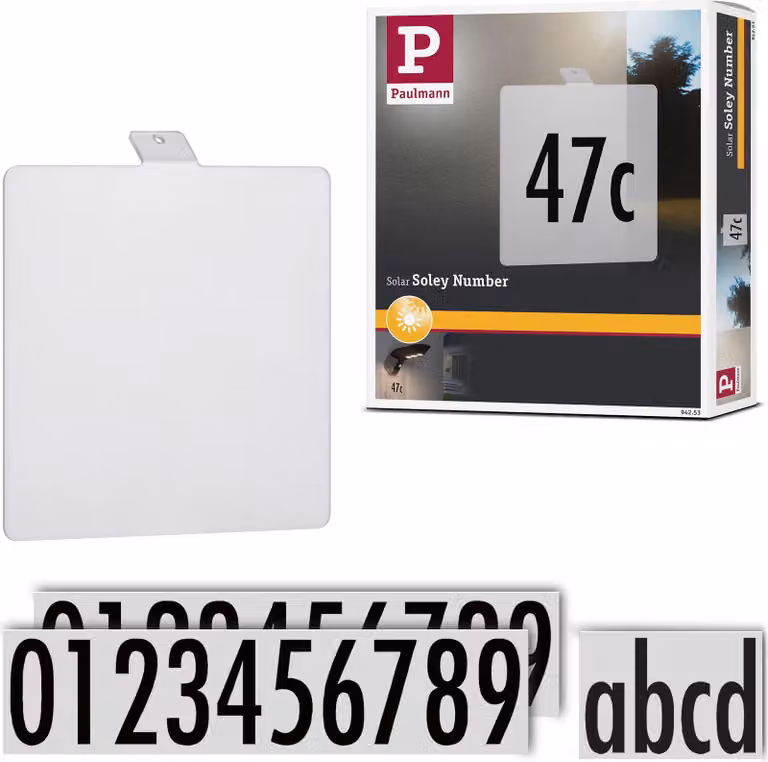 Numero civico Paulmann per l'applique solare da esterno Soley