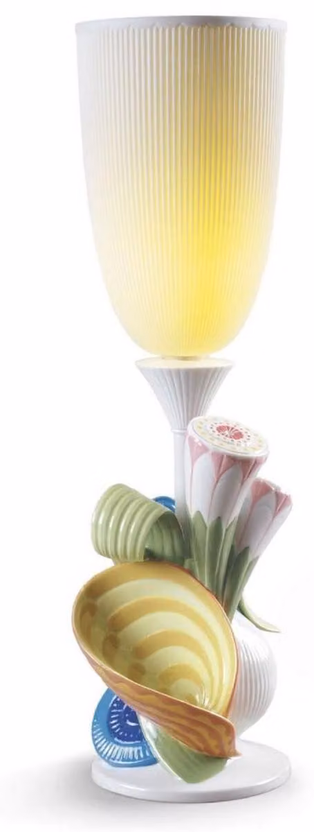 Casa Padrino Designer Lampada da tavolo LED in porcellana multicolore Ø 11 x H. 41 cm - Qualità lusso