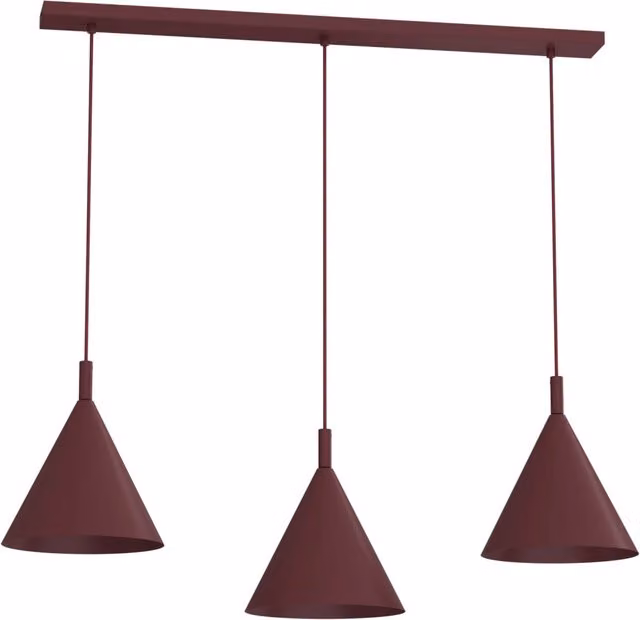 Lampada sospesa moderna Vins Luminex con bordo in acciaio argento, 3xGU10, dimmabile
