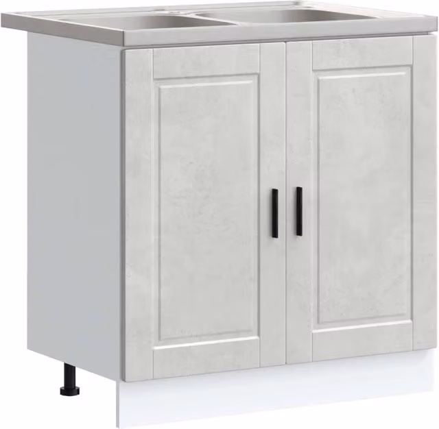 Mobiletto per Lavabo | Armadio Lavabo Porto 2 pz Grigio Legno multistrato