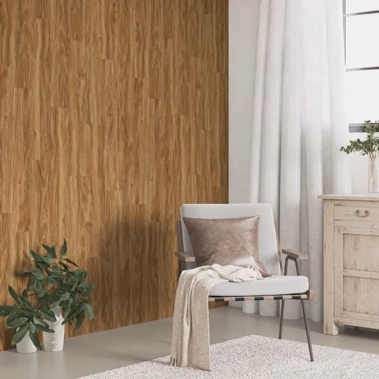 Set di 30 pannelli da parete vidaXL in PVC effetto legno marrone per soggiorno e camera da letto