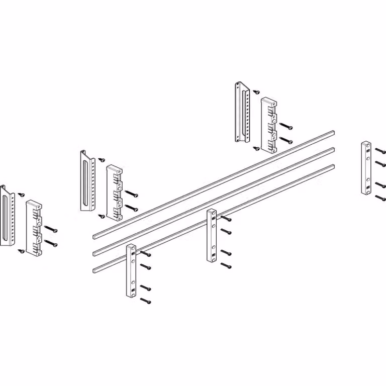 Modulo barra collettrice ABN a incasso 3FB/2RE 60 mm con rame 12x5 mm, a 3 poli, EBM 32 mm MTSC32613