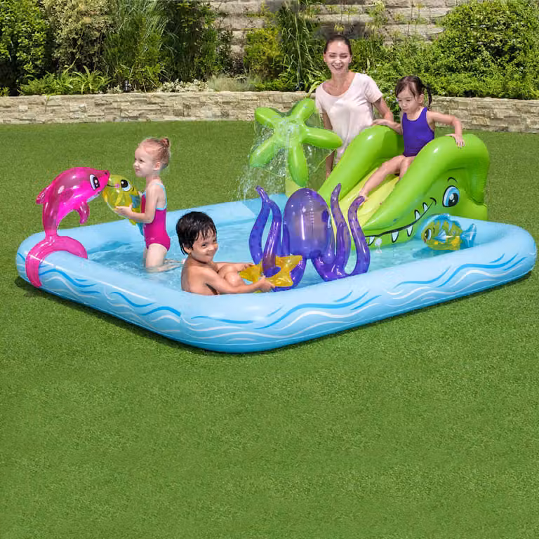 Centro Giochi Acquario Fantastico Bestway gonfiabile rettangolare multicolore L: 239 cm, P: 206 cm, H: 86 cm