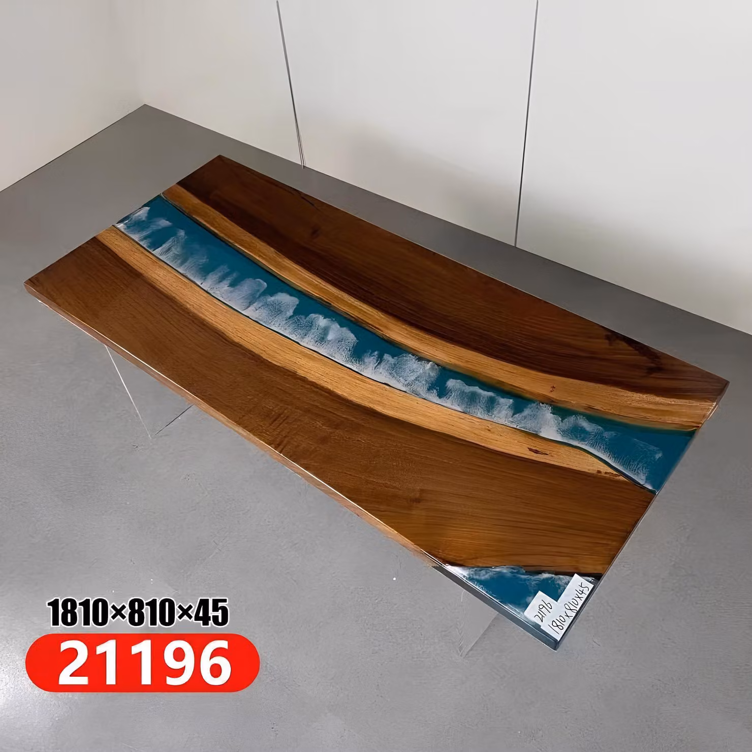 Echtes Holz Wasserfall Tisch Epoxid Harz Esstisch Epoxy Tische Massive Möbel